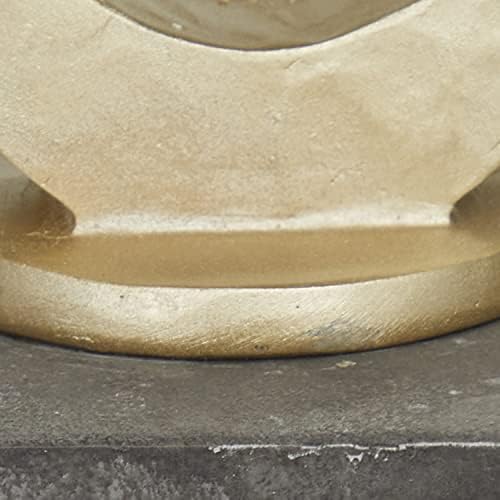 Deco 79 Polystone Gold Abstract Sculpture with Black Base