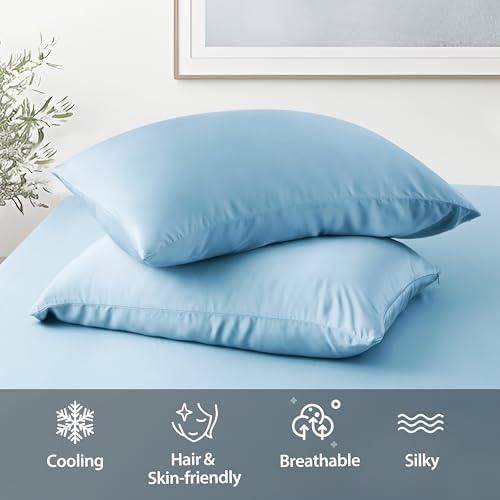 2 Pack Bamboo Cooling Pillow Cases King Size Set of 2