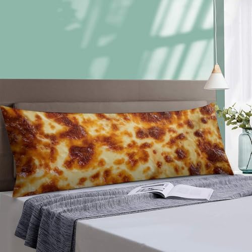 MEIKKO Baked Cheese Crust Pillow Cover 20x54 with Zipper
