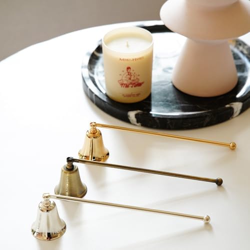 MINKY HANDY Brass Candle Snuffer - Silver Finish