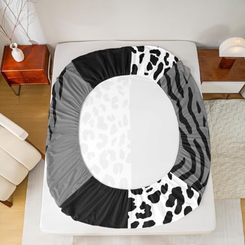 Castle Fairy Leopard Print Zebra Stripes Twin Sheet Set