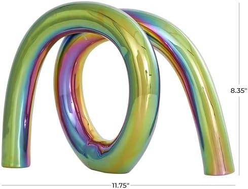 Deco 79 Multi-Colored Ceramic Abstract Statue
