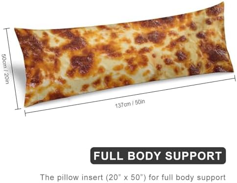 MEIKKO Baked Cheese Crust Pillow Cover 20x54 with Zipper