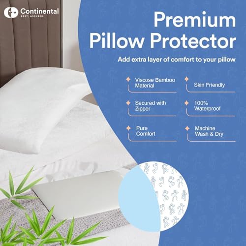Continental Bedding Bamboo Viscose Pillow Protector
