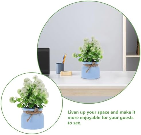 Amosfun Artificial Dandelion Flowers Faux Potted Plant