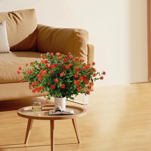 12PCS UV Resistant Artificial Flowers for Spring Home Decoration