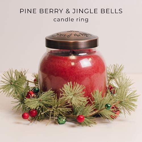 A Cheerful Giver Wreath Candle Ring with Jingle Bells