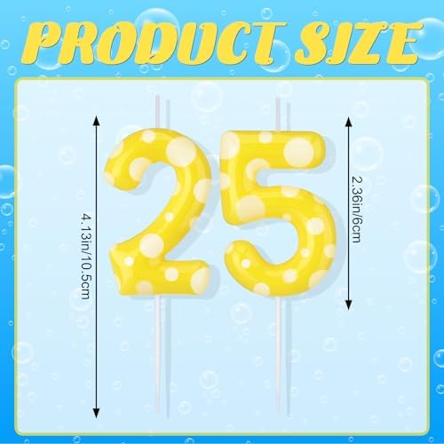 Cute Yellow Sponge Number 25 Birthday Candle