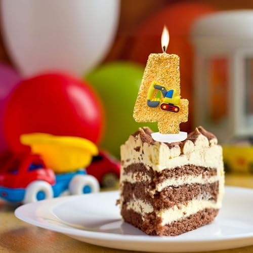 CasaPopz Construction Birthday Candles Number 2