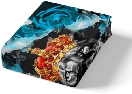 Castle Fairy 3D Wild Lion Twin Fitted Sheet Set with Pillowcase