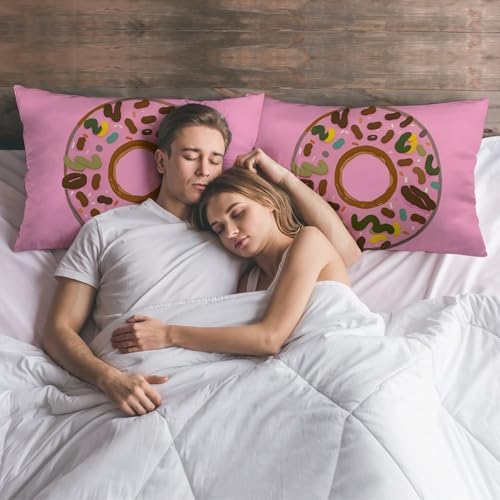 NWGHM Donut Pillowcase with Zipper and Cooling Fabric