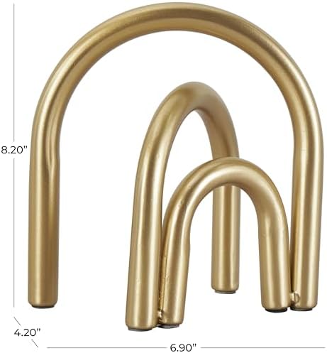 Deco 79 Gold Metal Geometric Arch Sculpture Home Decor Statue