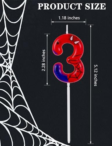 Gezan Spider Man Birthday Candle Number 3 1