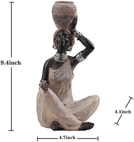 Leekung African Lady Statue Home Decor 94 Inch