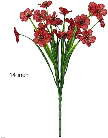 15 Bundles Artificial Flowers for Outdoor Decor