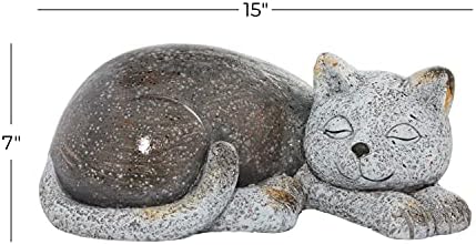 Deco 79 Gray Polystone Cat Garden Statue