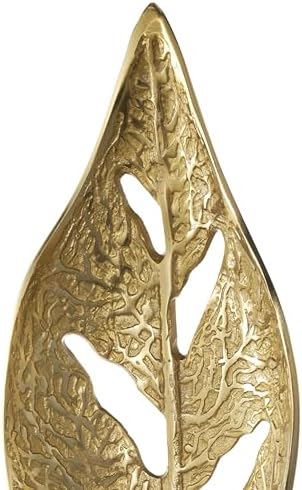 Deco 79 Gold Aluminum Leaf Sculpture with Marble Base