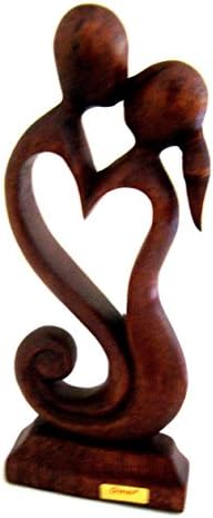 OMA Wooden Romantic Love Statue Handcrafted Gift