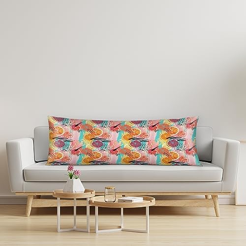 Aglebo Orange Satin Body Pillowcase 21x54