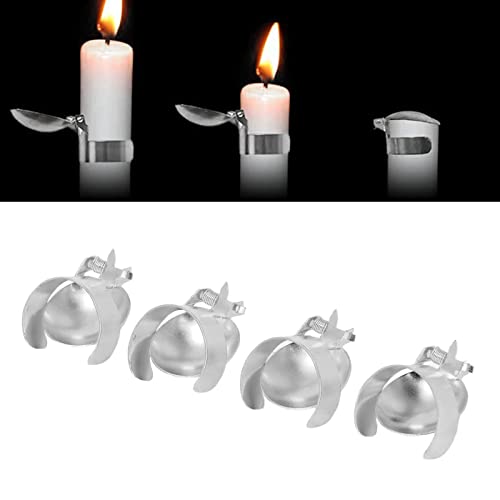 4pcs Automatic Candle Extinguisher with Silver Design 1