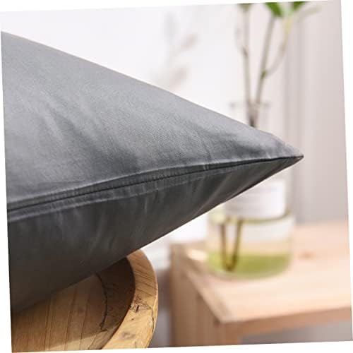 Amosfun 2-Pack Dark Grey Pure Cotton Pillowcases