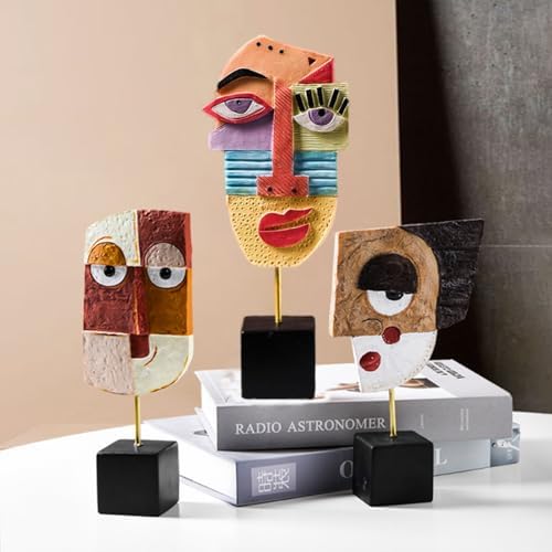 Resin Abstract Picasso Face Mask Statue