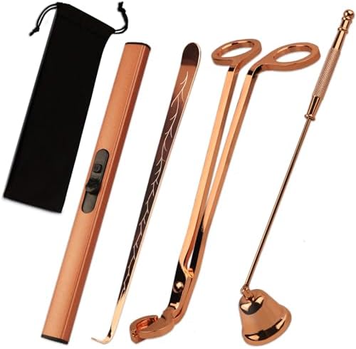 KOAKOMI 4 in 1 Candle Accessory Set Rose Golden