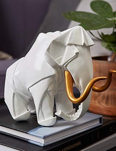 HAUCOZE Dinosaur Mammoth Statue 83inch White Polyresin Decor