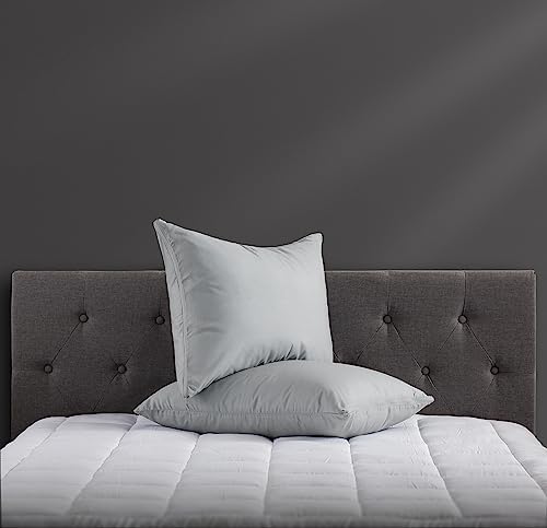 Micropuff Zippered Pillow Protectors Queen 20x30 4 Pack Gray