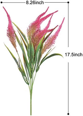 BOUGUI Artificial Flowers 6 Bundles UV Resistant Faux Greenery Decor