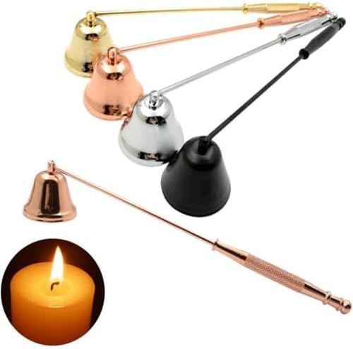 Gold-Finish Metal Candle Snuffer - Safe Elegant