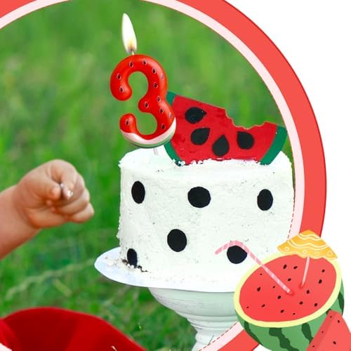 Watermelon Number 1 Birthday Candle for Kids