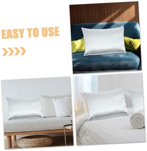 PRETYZOOM Cooling Zippered Satin Pillow Covers 2-Pack