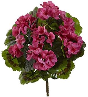 Nearly Natural Geranium Bush Set of 4 14 x 14 x 13