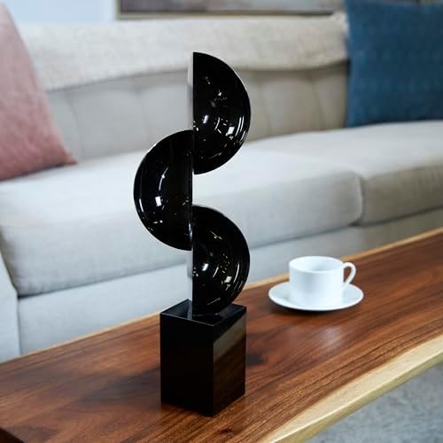 Deco 79 Crystal Geometric Black Statue