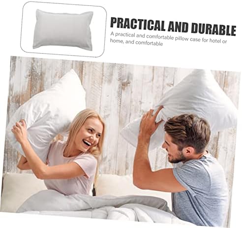 2pcs Solid Gray Microfiber Pillow Cases with Zippered Design