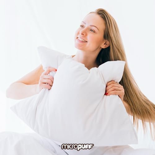Micropuff Zippered Pillow Protectors Queen 20x30 4 Pack Gray