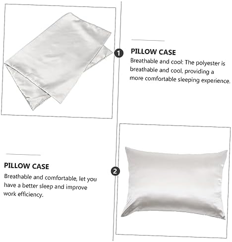 JEWEDECO 2PCS Cooling Polyester Pillowcases with Zipper