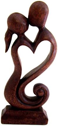 OMA Wooden Romantic Love Statue Handcrafted Gift