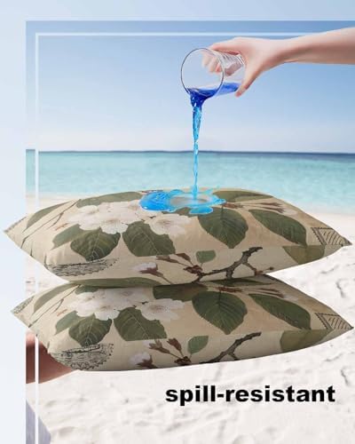 Waterproof Pillow Protector 2 Pack with Retro Flower Design