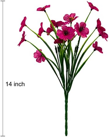15 Bundles UV Resistant Artificial Fuchsia Flowers