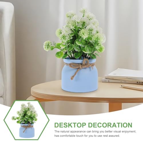 Amosfun Artificial Dandelion Flowers Faux Potted Plant