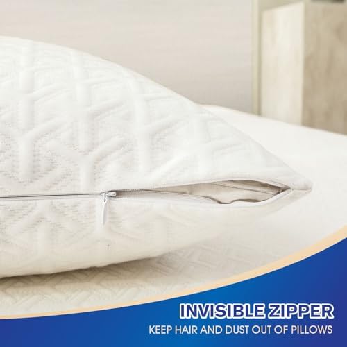 IMBLOO 3D Air Fabric Pillow Protectors Set of 2