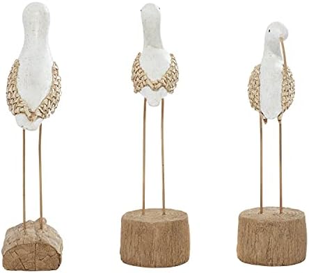 Deco 79 Polystone Bird Sculpture Home Decor Set of 3