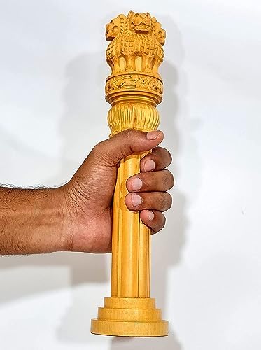 Wooden Ashoka Pillar Stambh for Table Desk Decor