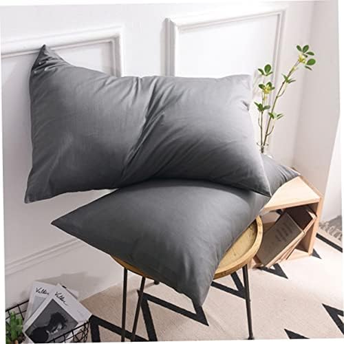 Amosfun 2-Pack Dark Grey Pure Cotton Pillowcases