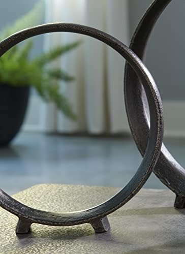 Signature Design by Ashley Ryandale Round Metal Sculpture Antique Black