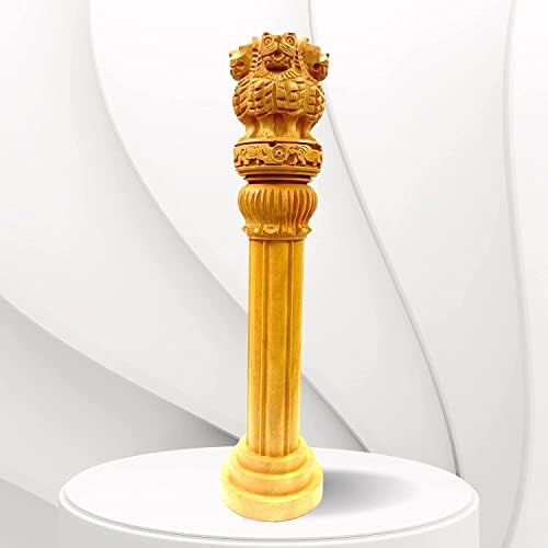 Wooden Ashoka Pillar Stambh for Table Desk Decor