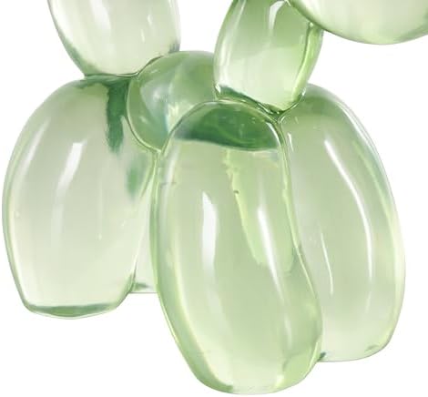 Deco 79 Resin Balloon Dog Sculpture Green 5x10x10