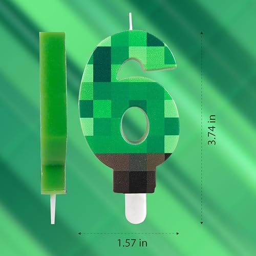 MUNIMJI Number 6 Dynamite Block Birthday Candle